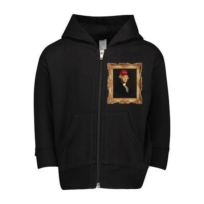 George Washington Make America Portrait Toddler Zip Fleece Hoodie