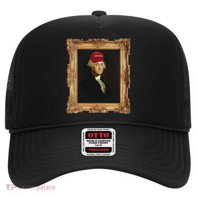 George Washington Make America Portrait High Crown Mesh Back Trucker Hat