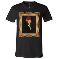 George Washington Make America Portrait V-Neck T-Shirt