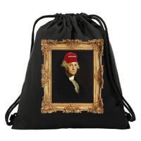 George Washington Make America Portrait Drawstring Bag