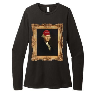 George Washington Make America Portrait Womens CVC Long Sleeve Shirt