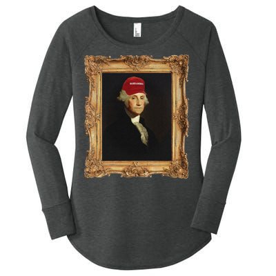 George Washington Make America Portrait Women's Perfect Tri Tunic Long Sleeve Shirt