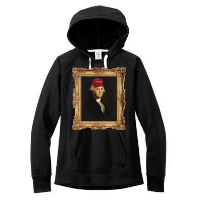 George Washington Make America Portrait Women's Fleece Hoodie