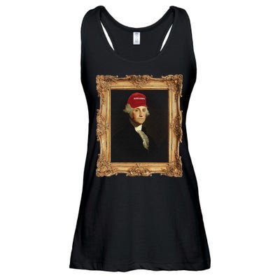 George Washington Make America Portrait Ladies Essential Flowy Tank