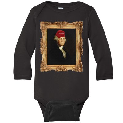 George Washington Make America Portrait Baby Long Sleeve Bodysuit