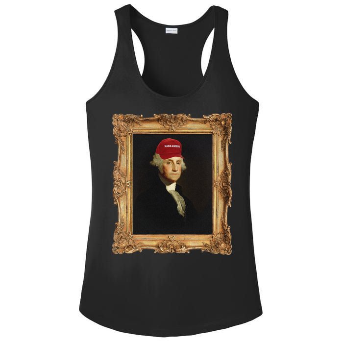 George Washington Make America Portrait Ladies PosiCharge Competitor Racerback Tank