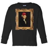 George Washington Make America Portrait Toddler Long Sleeve Shirt