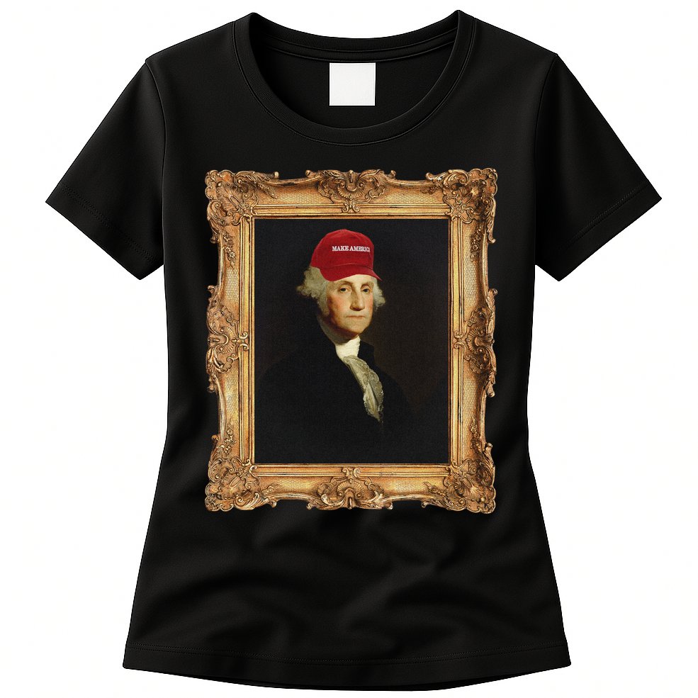 George Washington Make America Portrait Womens T-Shirt