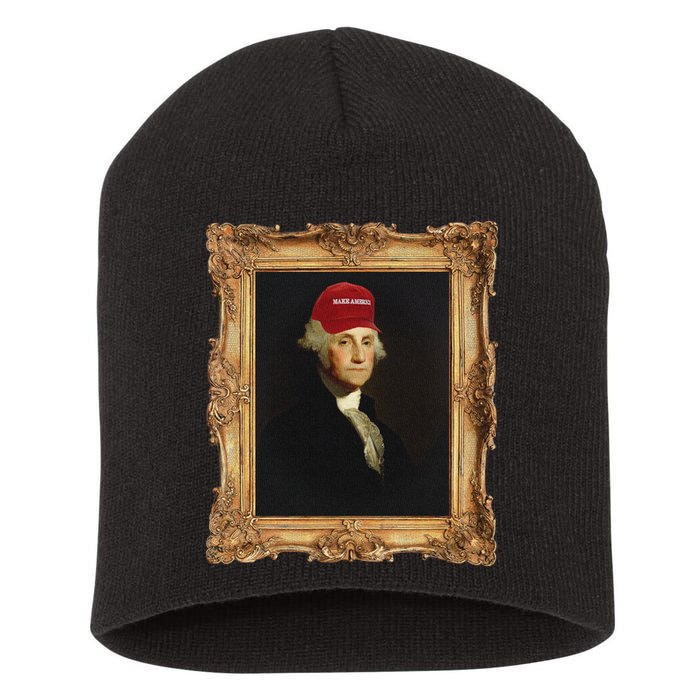 George Washington Make America Portrait Short Acrylic Beanie