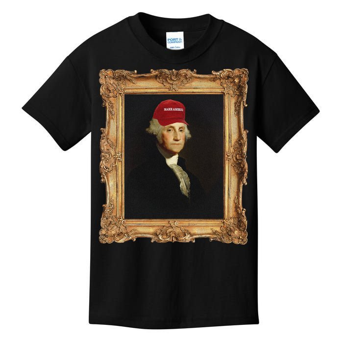 George Washington Make America Portrait Kids T-Shirt