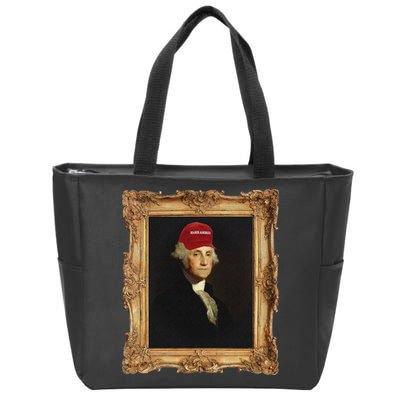 George Washington Make America Portrait Zip Tote Bag