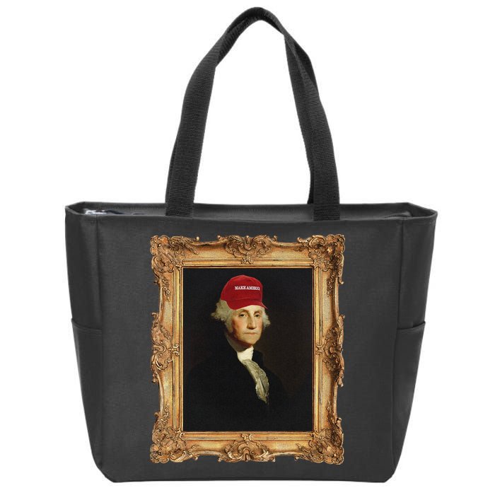 George Washington Make America Portrait Zip Tote Bag