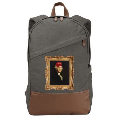 George Washington Make America Portrait Cotton Canvas Backpack
