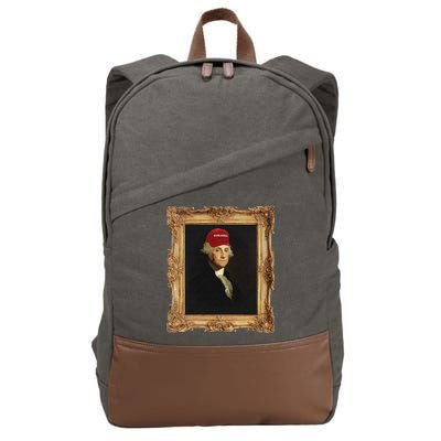 George Washington Make America Portrait Cotton Canvas Backpack