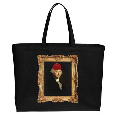 George Washington Make America Portrait Cotton Canvas Jumbo Tote