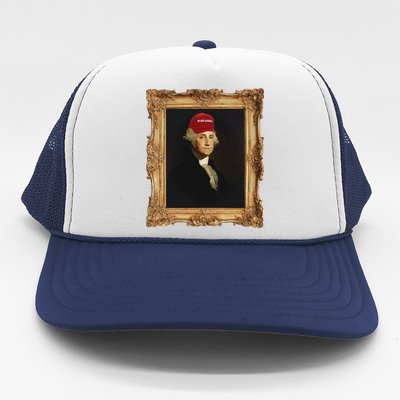 George Washington Make America Portrait Trucker Hat