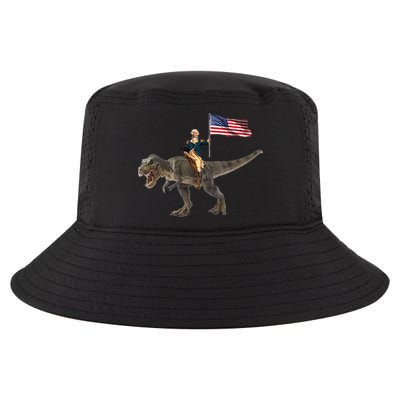 George Washington On A Dinosaur Cool Comfort Performance Bucket Hat