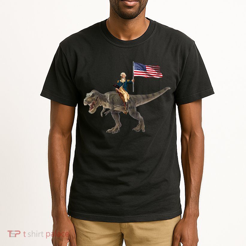 George Washington On A Dinosaur Tall T-Shirt