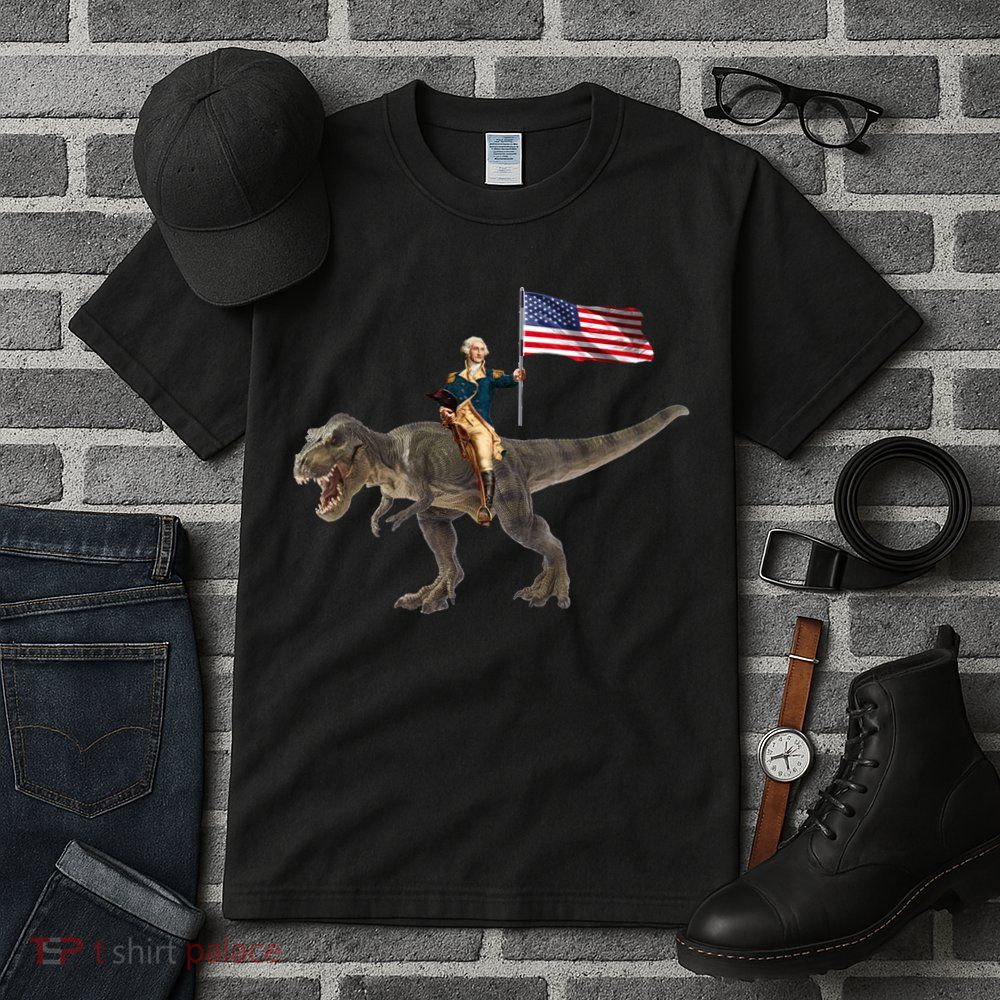 George Washington On A Dinosaur Tall T-Shirt