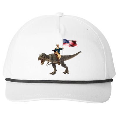 George Washington On A Dinosaur Snapback Five-Panel Rope Hat