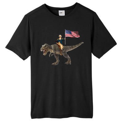 George Washington On A Dinosaur Tall Fusion ChromaSoft Performance T-Shirt