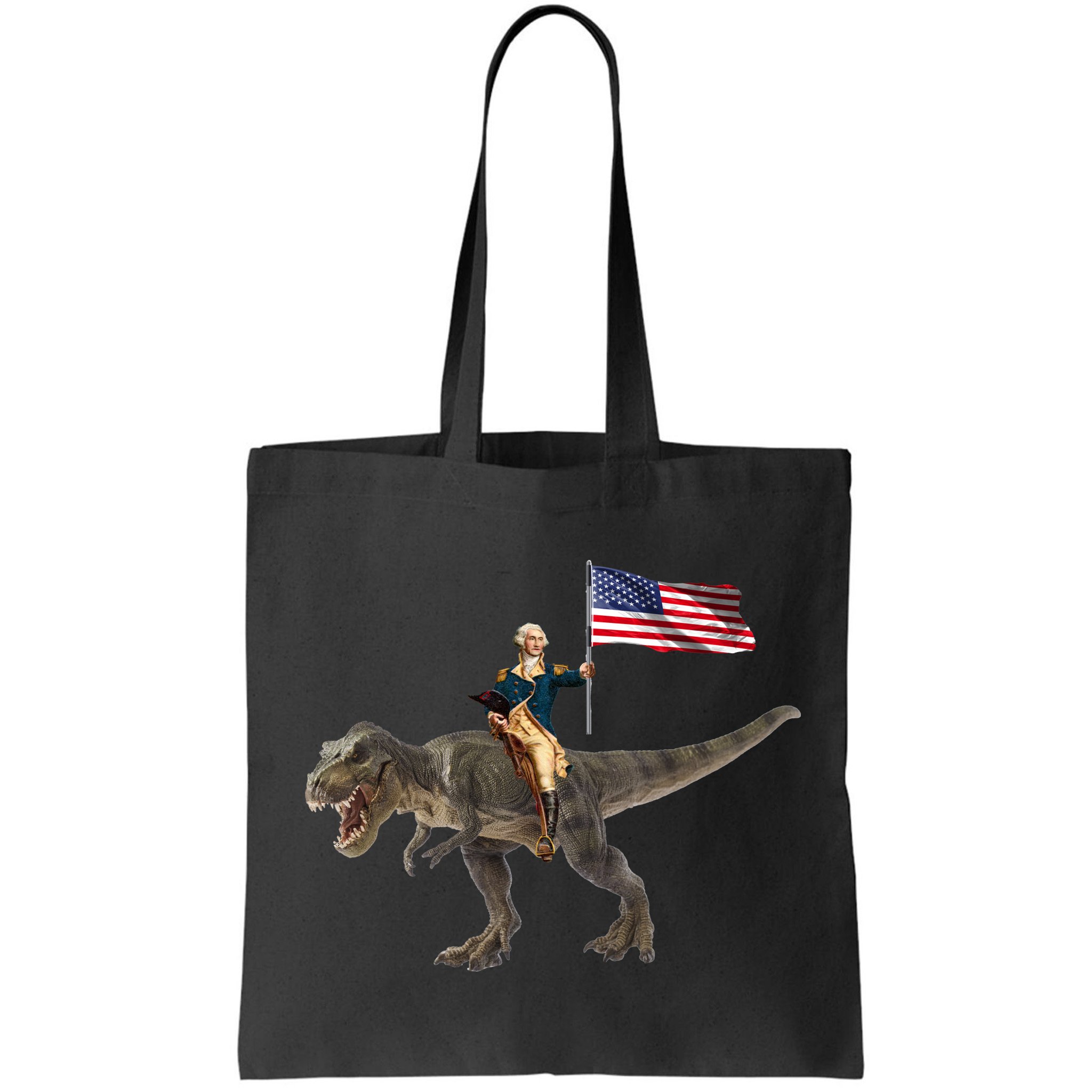 George Washington On A Dinosaur Bag