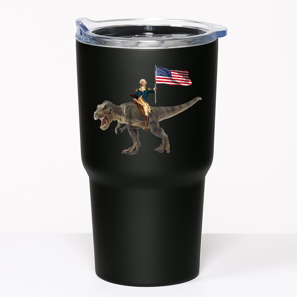 George Washington On A Dinosaur Tumbler