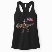 George Washington On A Dinosaur Womens Tank Top