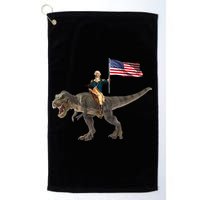 George Washington On A Dinosaur Golf Towel