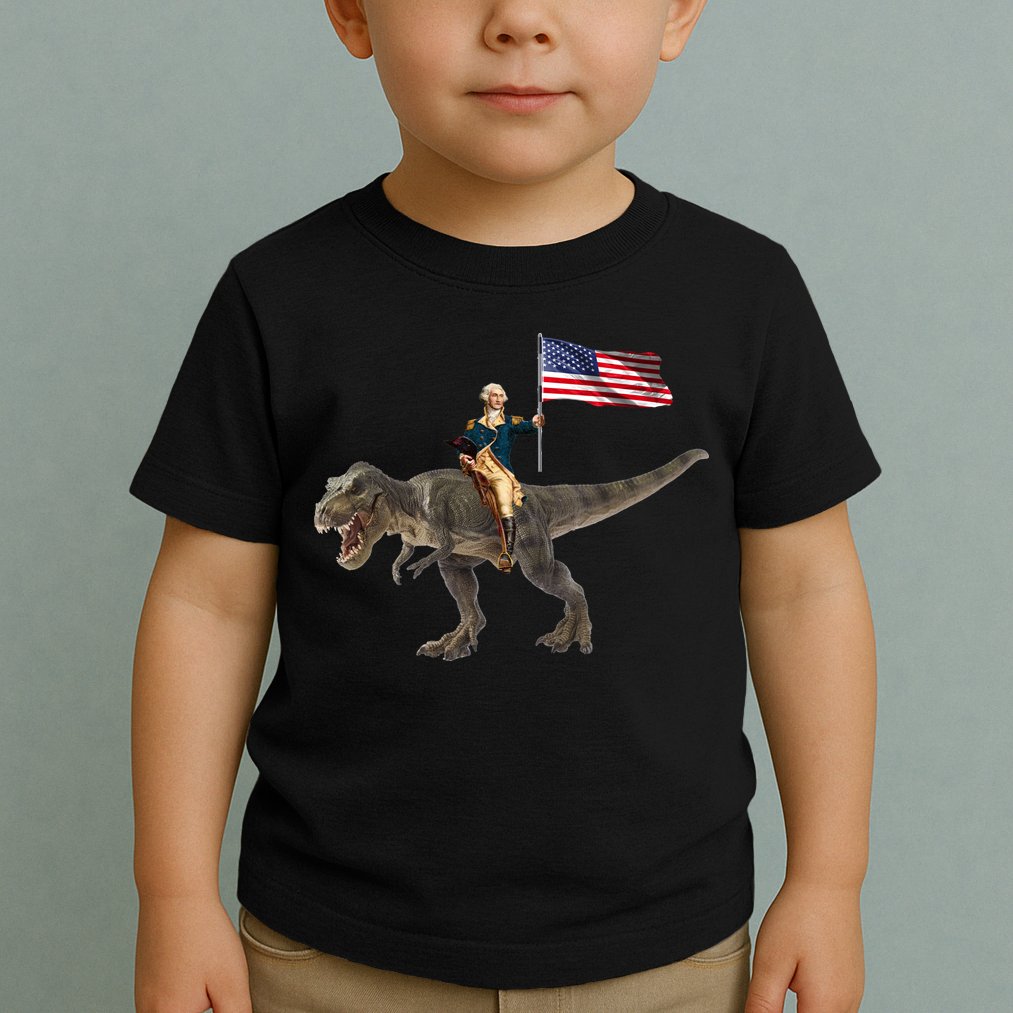 George Washington On A Dinosaur Toddler T-Shirt