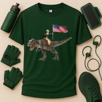George Washington On A Dinosaur Performance Shirt