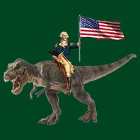 George Washington On A Dinosaur Performance Shirt