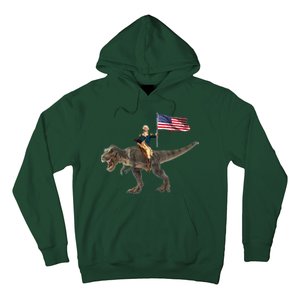 George Washington On A Dinosaur Hoodie