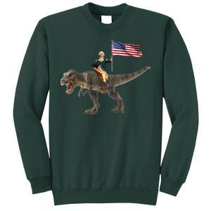 George Washington On A Dinosaur Sweatshirt