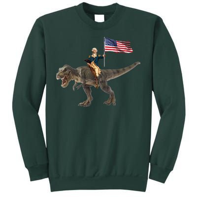 George Washington On A Dinosaur Sweatshirt