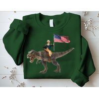 George Washington On A Dinosaur Sweatshirt