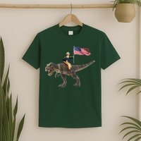 George Washington On A Dinosaur T-Shirt