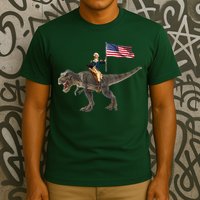 George Washington On A Dinosaur T-Shirt