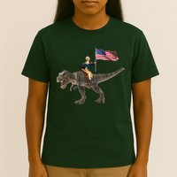 George Washington On A Dinosaur T-Shirt