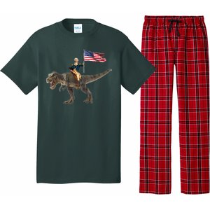 George Washington On A Dinosaur Pajama Set