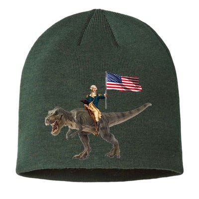 George Washington On A Dinosaur Sustainable Beanie