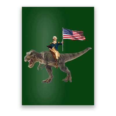 George Washington On A Dinosaur Poster