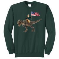 George Washington On A Dinosaur Tall Sweatshirt