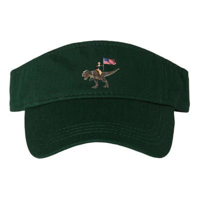 George Washington On A Dinosaur Valucap Bio-Washed Visor