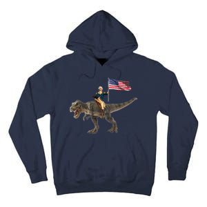 George Washington On A Dinosaur Tall Hoodie