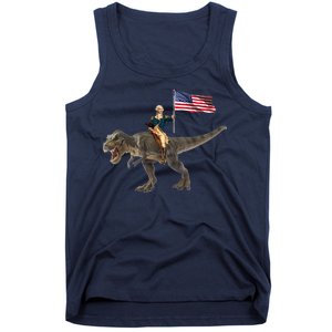 George Washington On A Dinosaur Tank Top