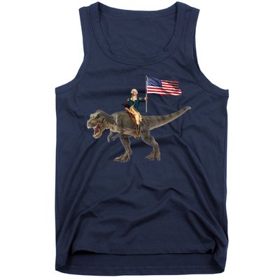 George Washington On A Dinosaur Tank Top