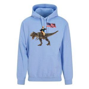 George Washington On A Dinosaur Unisex Surf Hoodie