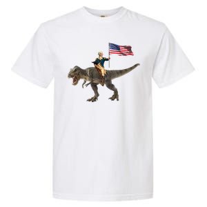 George Washington On A Dinosaur Garment-Dyed Heavyweight T-Shirt