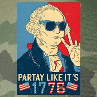 George Washington Party Like Its 1776 Legacy Tie Dye Trucker Hat